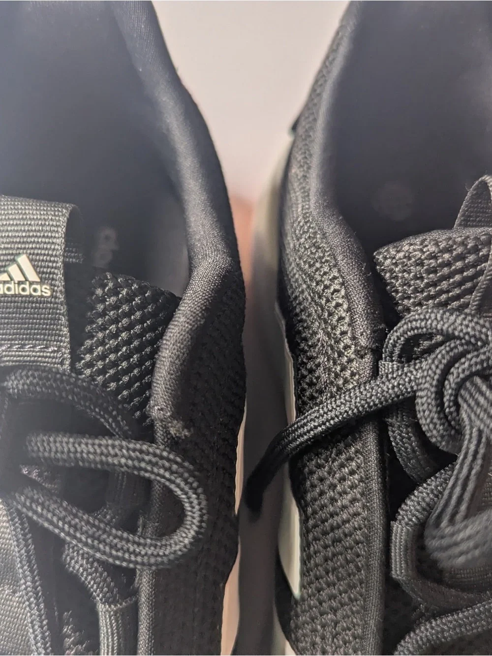 adidas Kids Black Sneakers with White Stripes